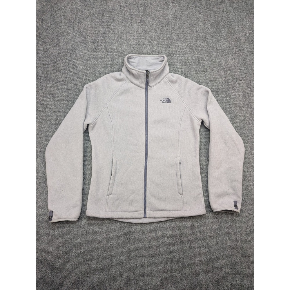 The North Face Fleece Jacket Women's M Gray Full Zip Outdoor Gorpcore‎ Cozy Warm